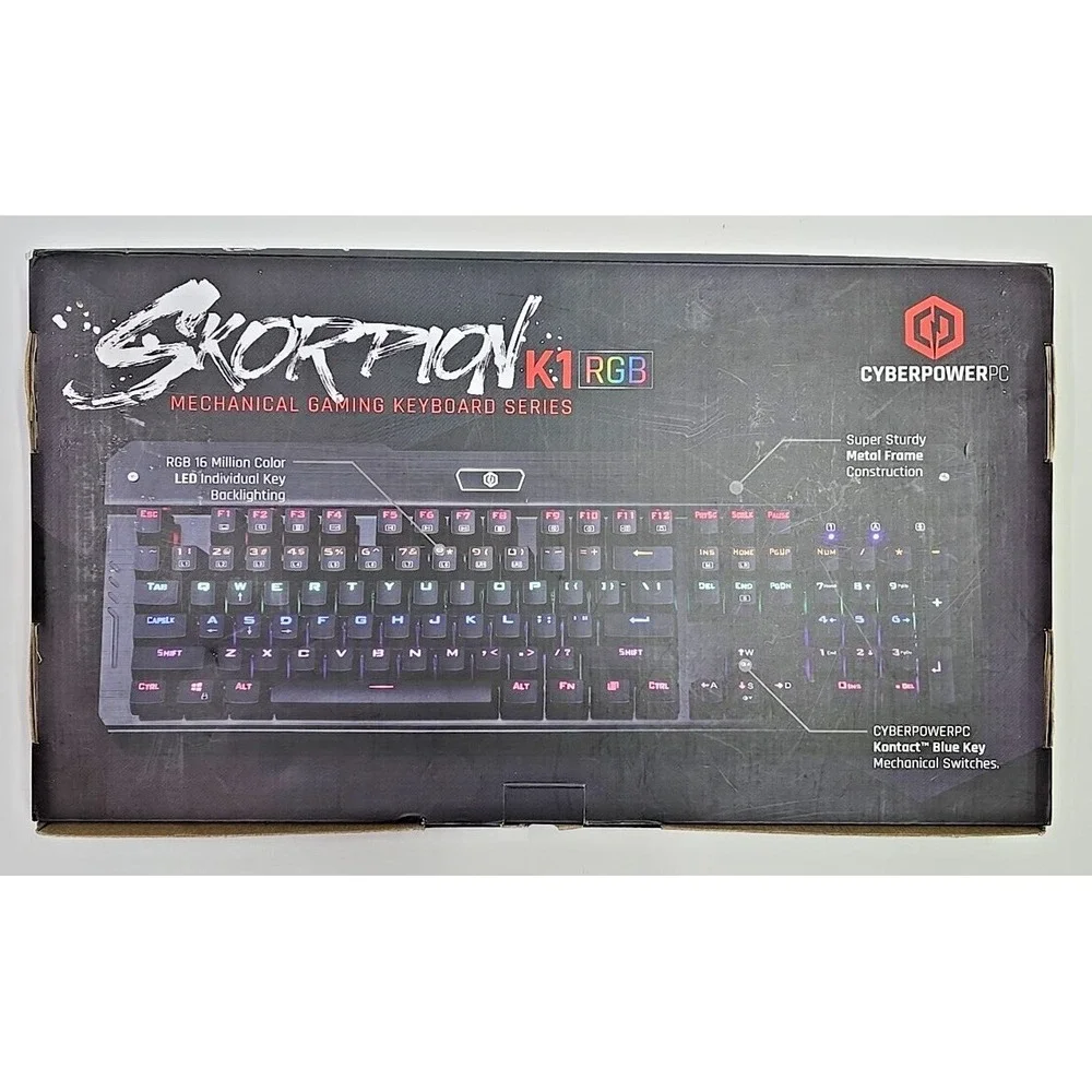 Cyberpower PC Skorpion K1 RGB Mechanical Gaming Keyboard - NEW/OPEN BOX
